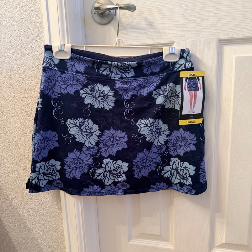 Tranquility navy floral skort golf/tennis/shopping S NWT - Picture 7 of 10